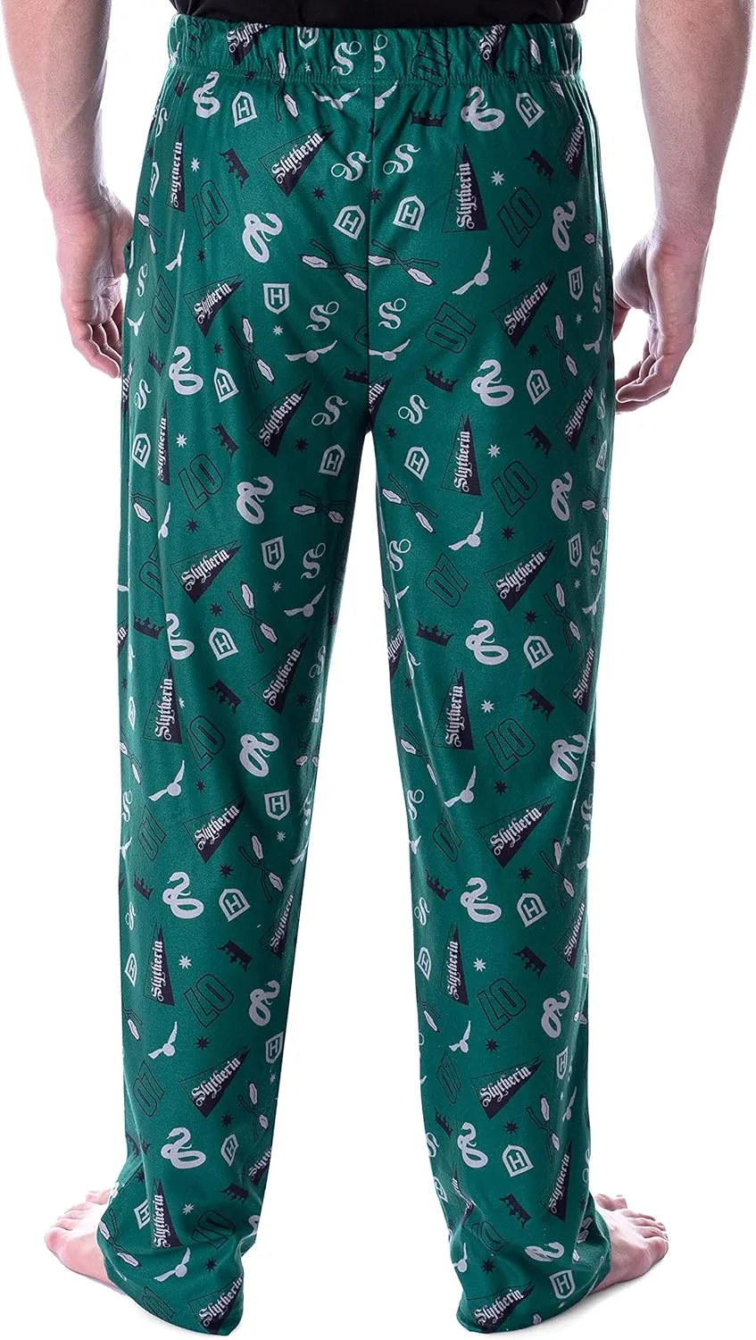 INTIMO Harry Potter Adult Men's Quidditch House Pajama Pants - All 4 Houses Gryffindor, Ravenclaw, Slytherin, Hufflepuff
