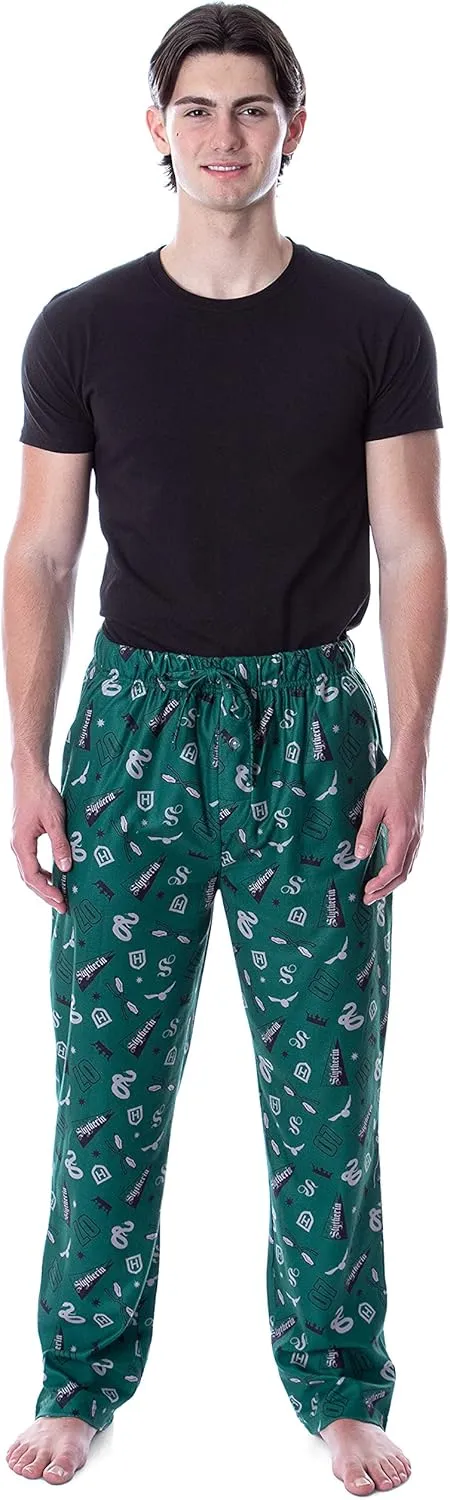 INTIMO Harry Potter Adult Men's Quidditch House Pajama Pants - All 4 Houses Gryffindor, Ravenclaw, Slytherin, Hufflepuff