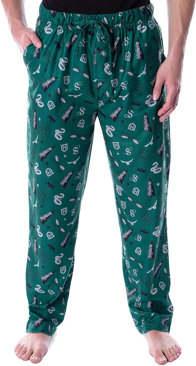 INTIMO Harry Potter Adult Men's Quidditch House Pajama Pants - All 4 Houses Gryffindor, Ravenclaw, Slytherin, Hufflepuff
