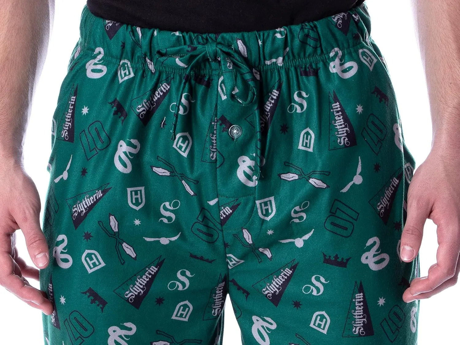 INTIMO Harry Potter Adult Men's Quidditch House Pajama Pants - All 4 Houses Gryffindor, Ravenclaw, Slytherin, Hufflepuff