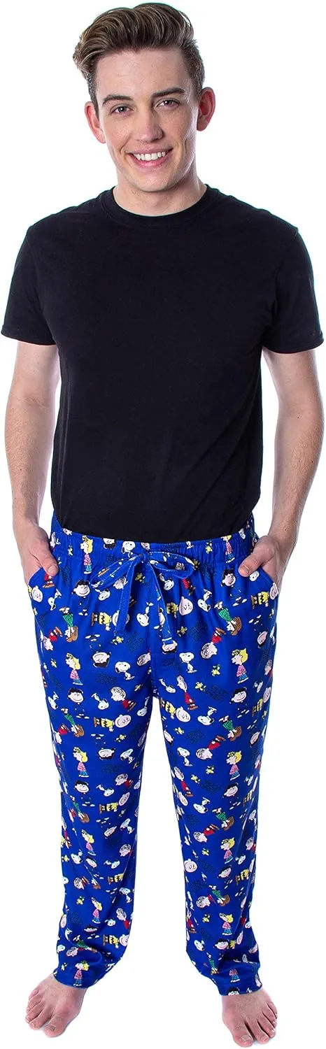 INTIMO Peanuts Men's Good Grief! Allover Character Pattern Loungewear Sleep Pajama Pants
