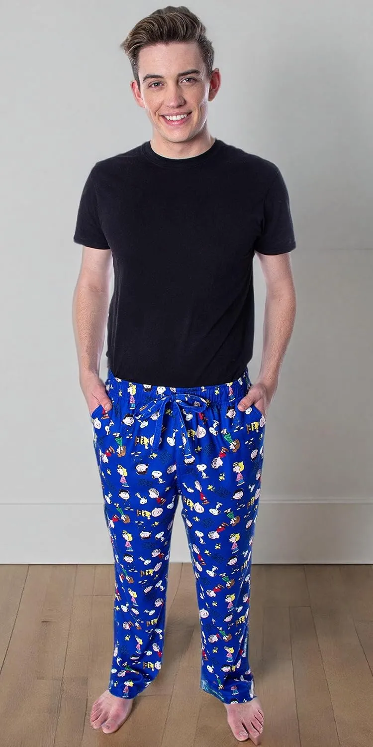 INTIMO Peanuts Men's Good Grief! Allover Character Pattern Loungewear Sleep Pajama Pants