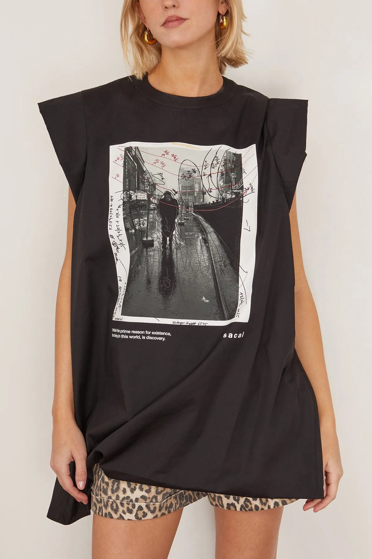 James Dean Cotton Poplin Pullover in Black
