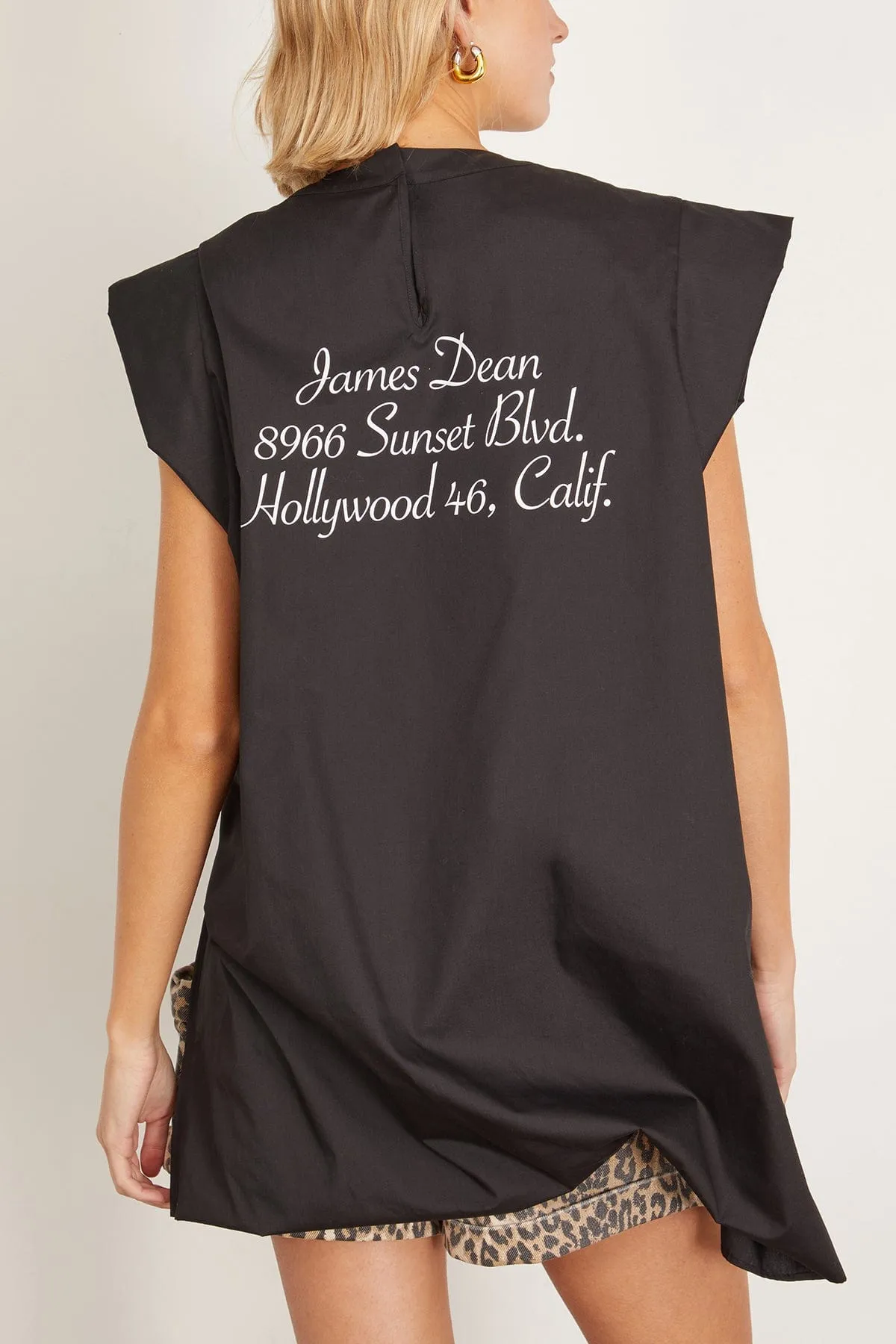 James Dean Cotton Poplin Pullover in Black