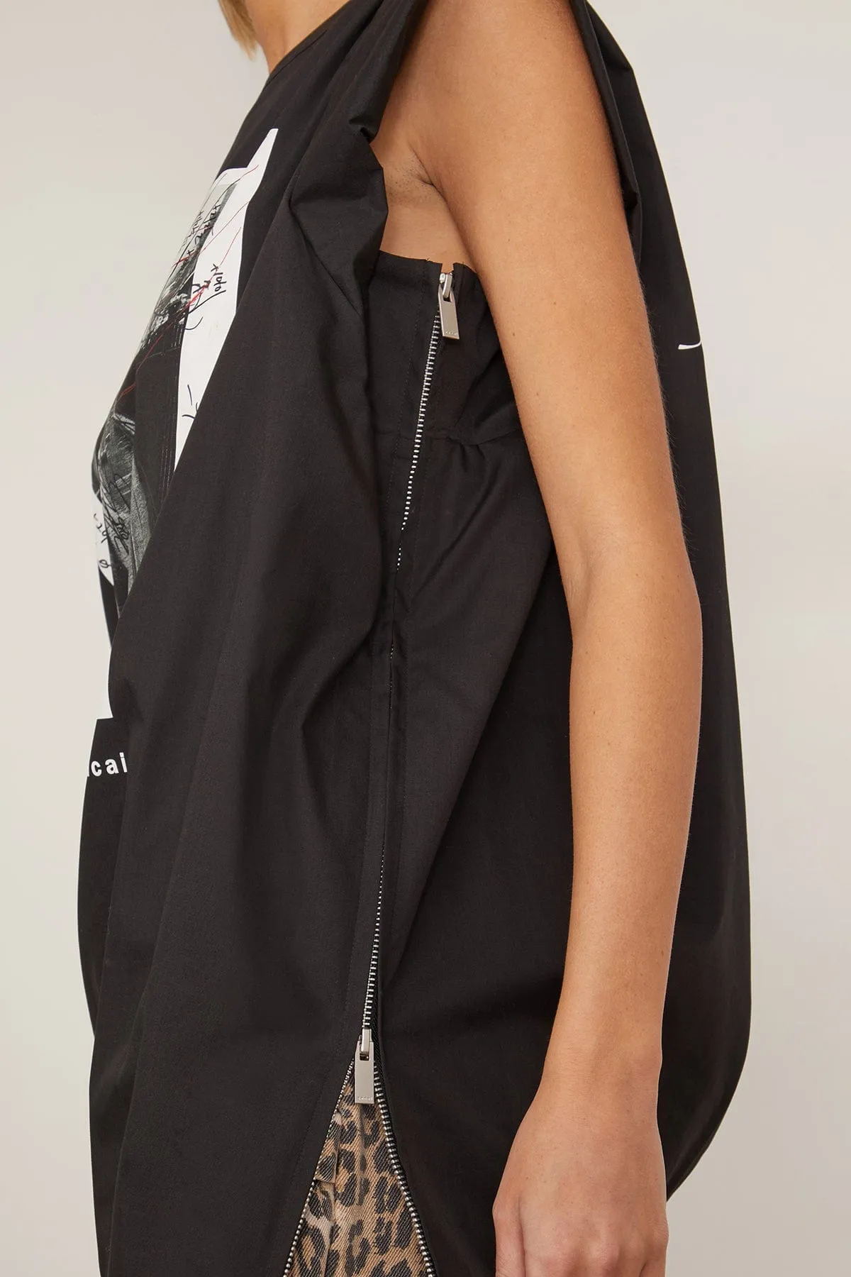 James Dean Cotton Poplin Pullover in Black