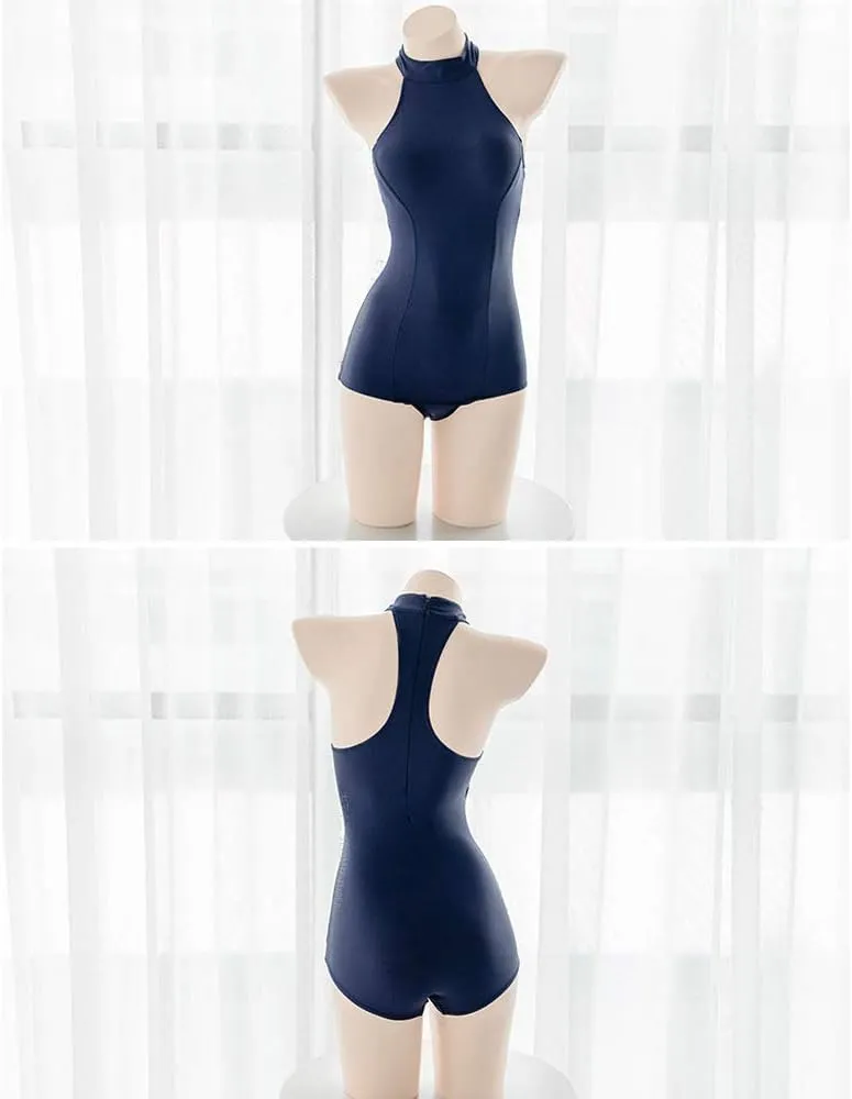 Japanese Style Cute One-Piece Swimsuit Cos Sexy Bathing Suit Swimwear for Girls Women