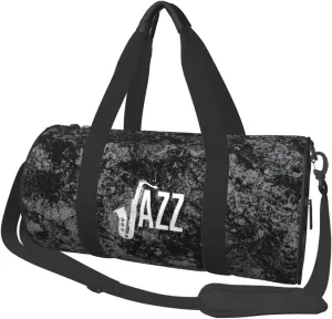 Jazz Saxophone Music Convertible Garment Bag with Shoulder Strap, Carry on Garment Duffel Bag for Men Women - Rolling Foldable for Travel Luggage Bags (Black)
