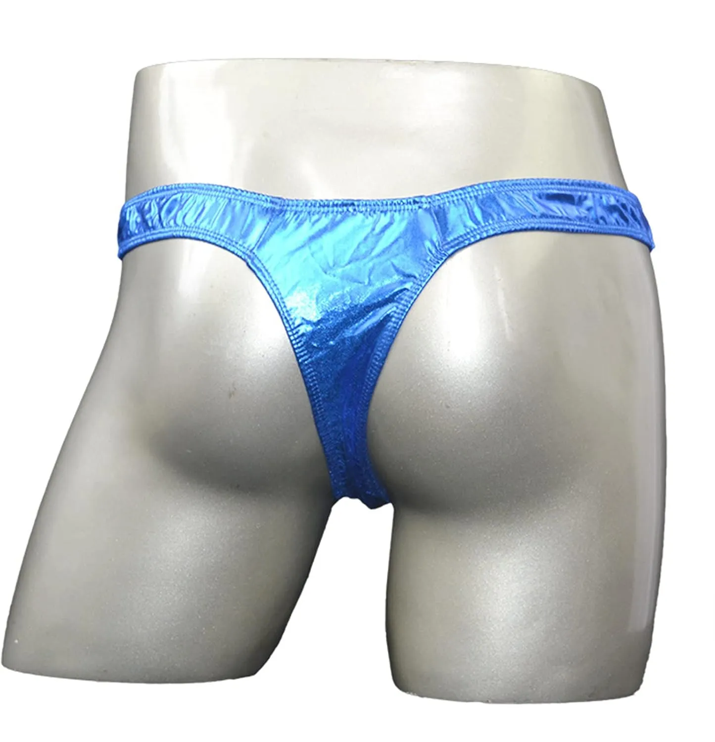 JEsilunmaMY Elephant Nose Briefs for Men Shiny Leather Low Waist Hollow Underwear Athletic Supporter Bulge Pouch Thongs