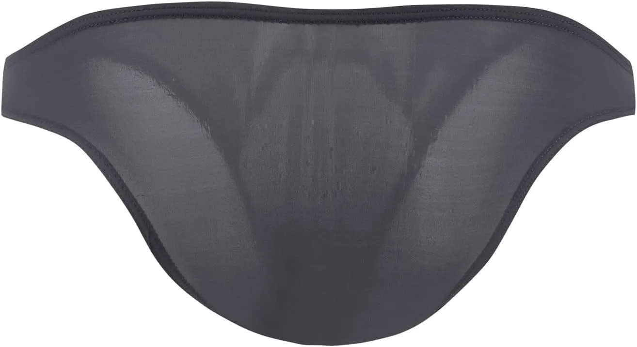 JEsilunmaMY Ice Silk Underwear for Men Low Rise Breathable Bulge Pouch Bikini Briefs See Through G-String Panties Swimwear