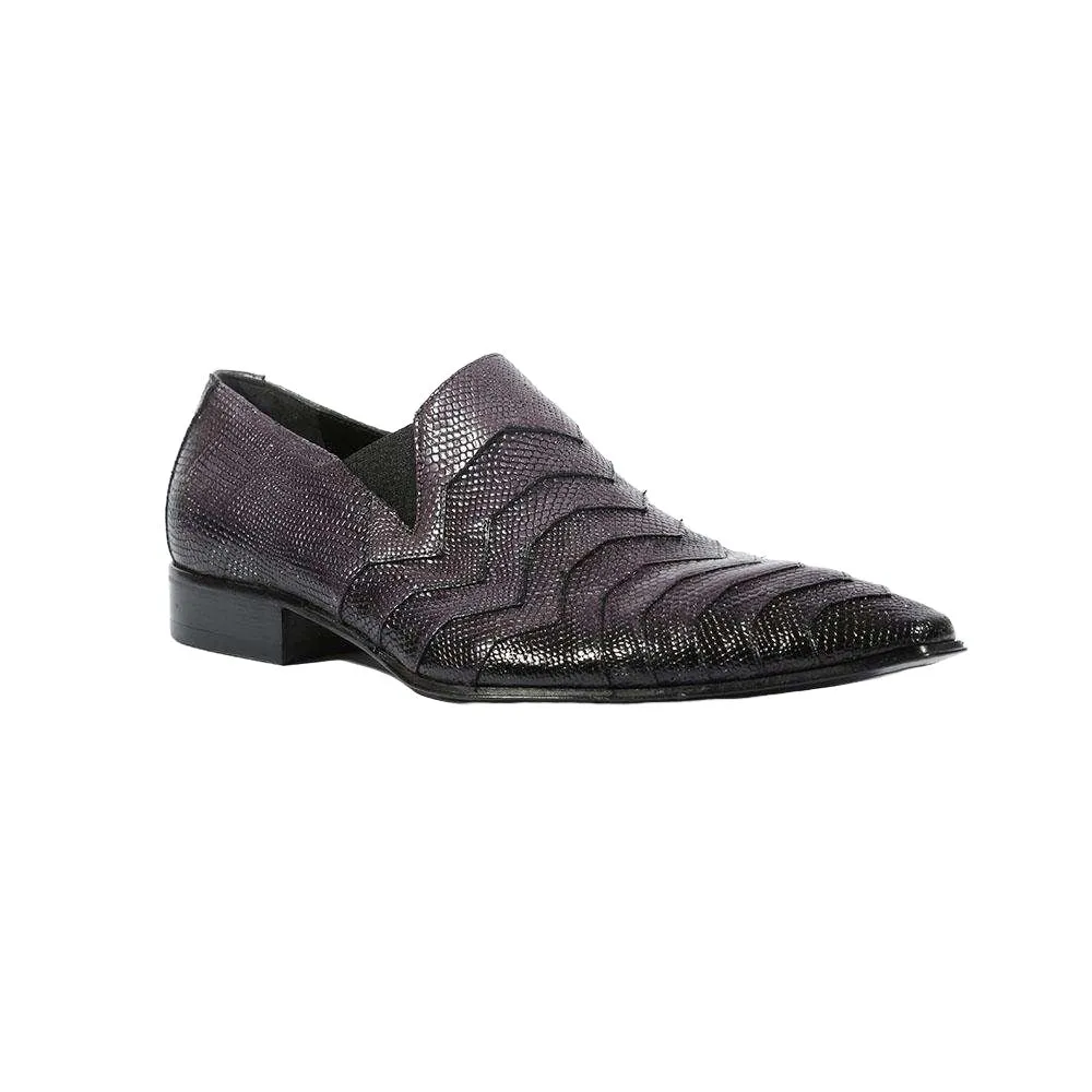 Jo Ghost Men's Italian Designer Shoes Reptilis Cenere Loafers(JG5110)