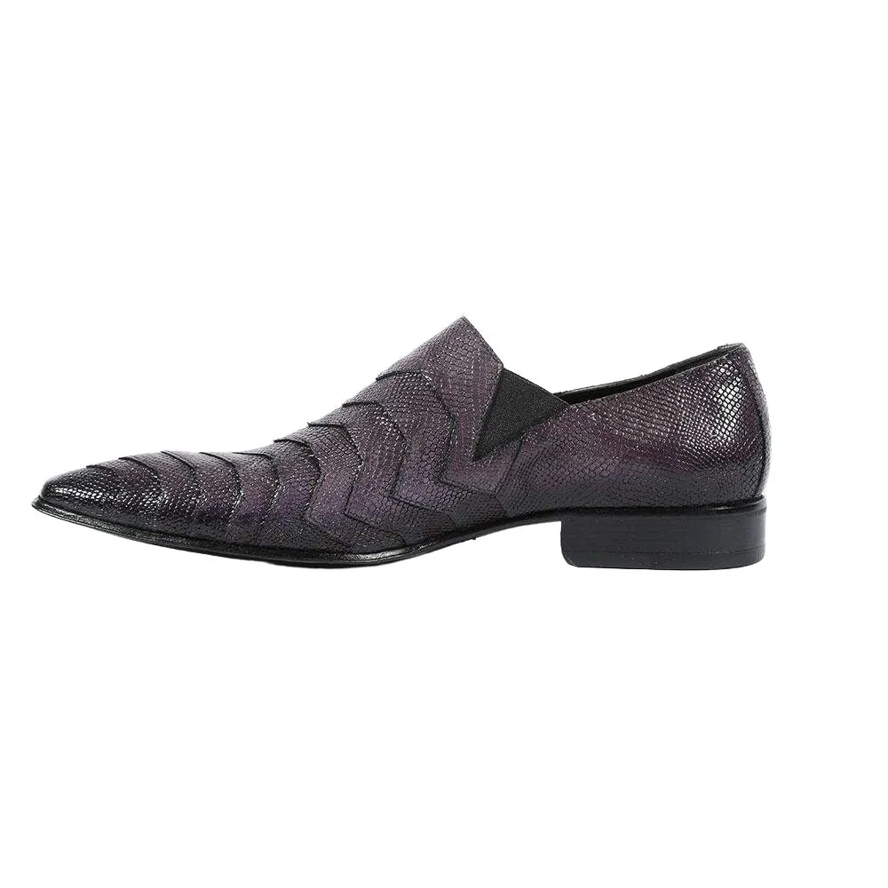 Jo Ghost Men's Italian Designer Shoes Reptilis Cenere Loafers(JG5110)
