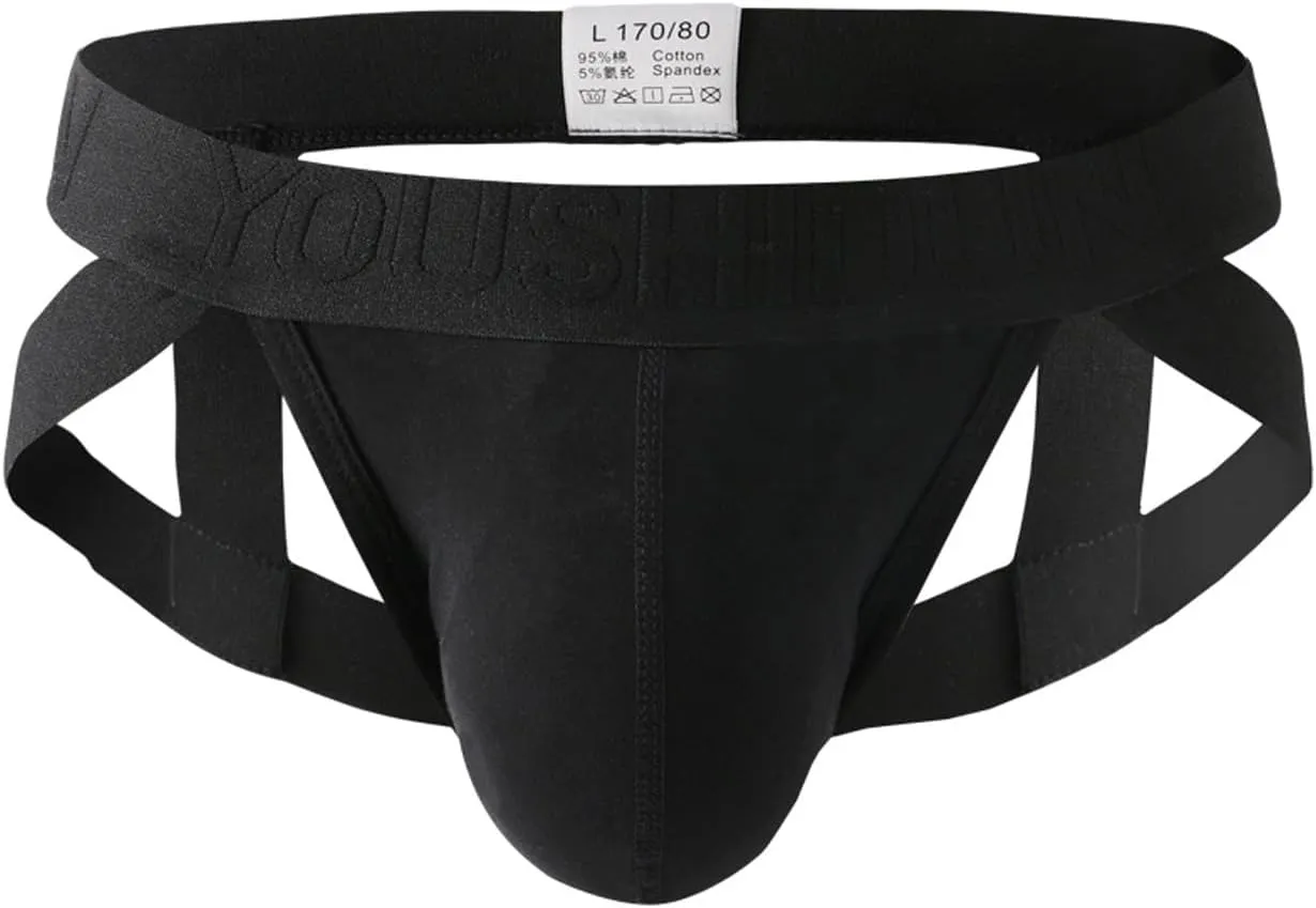 Jock Straps for Men Thong Underwear Briefs Buckle G-string Cotton Sissy Panties Athletic Supporters