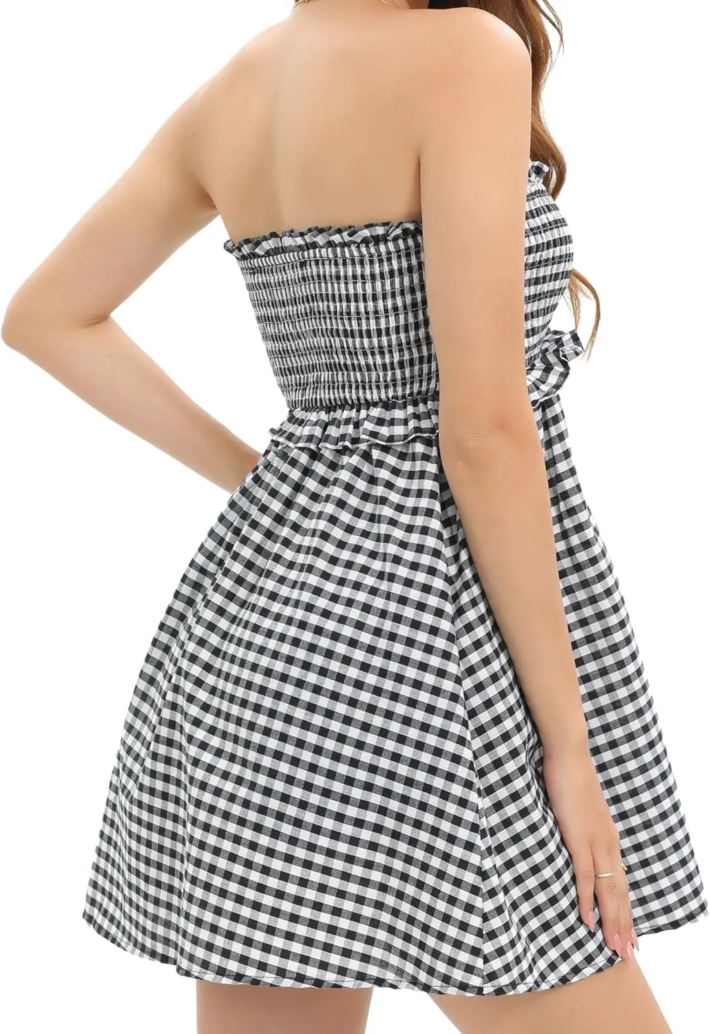 Just Quella Women's Strapless Tube Top Beach Mini Dress