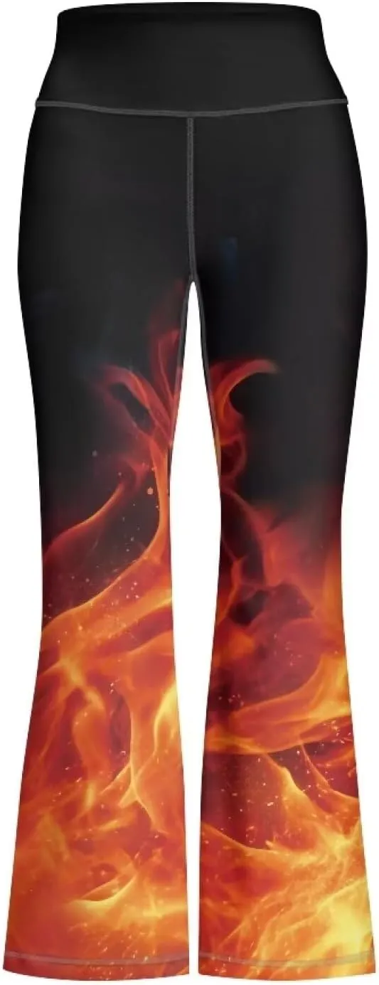 Kids Flare Pants Youth Yoga Dance High Waist Girls Bootcut Sweatpants