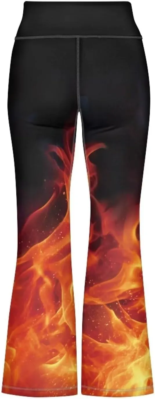 Kids Flare Pants Youth Yoga Dance High Waist Girls Bootcut Sweatpants