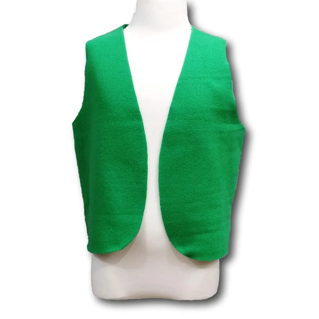 Kids Peasant Costume Vest (Medieval, Colonial, Pirate) Fits Kids 4-16 (Big Kids 10-16y, Brown)