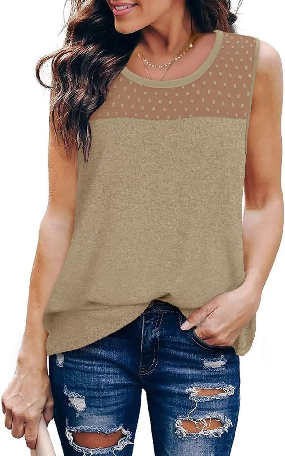 KISSMODA Womens Flora Print Tank Tops Ribbed Summer Shirt Sleeveless Summer Casual Women BlousesS-3XL