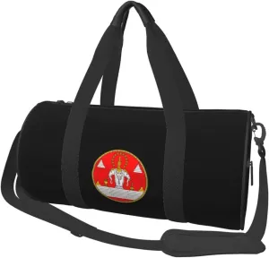Laos Three Headed Elephant Convertible Garment Bag with Shoulder Strap, Carry on Garment Duffel Bag for Men Women - Rolling Foldable for Travel Luggage Bags (Black)
