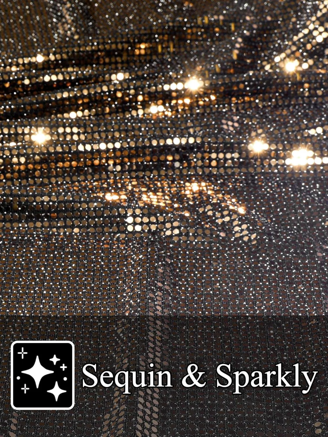 Lars Amadeus Sequins Pants for Men's Party Disco Shiny Sparkly Straight Leg Trousers