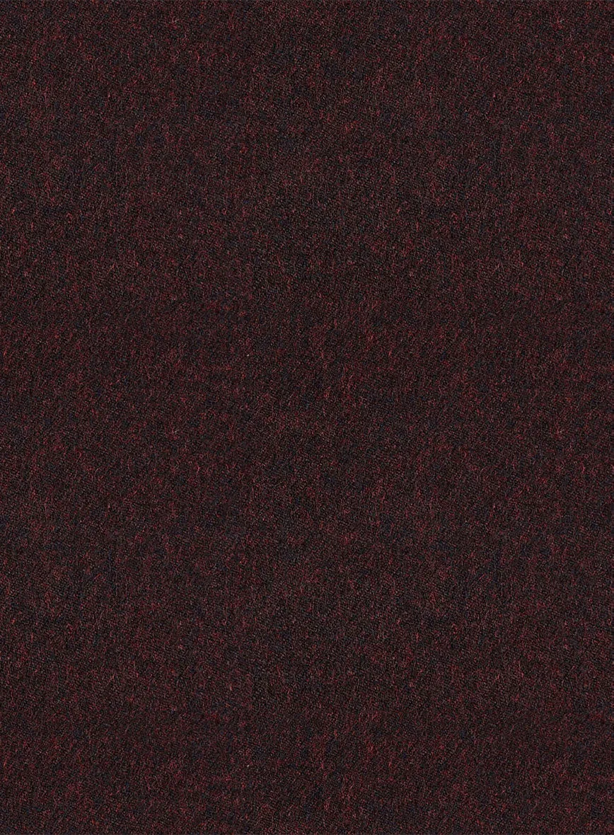 Light Weight Melange Wine Tweed Pants