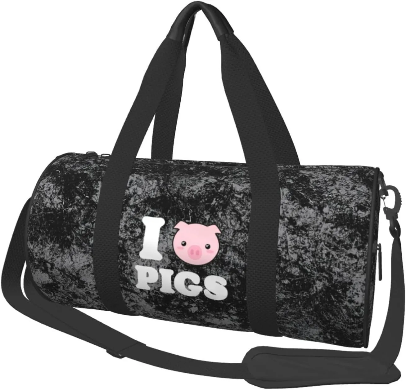 Love Pigs Convertible Garment Bag with Shoulder Strap, Carry on Garment Duffel Bag for Men Women - Rolling Foldable for Travel Luggage Bags (Black)