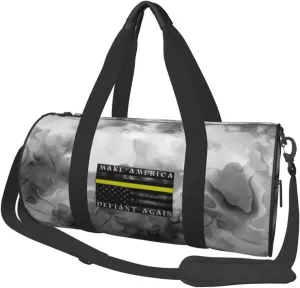 Make America Defiant Again Convertible Garment Bag with Shoulder Strap, Carry on Garment Duffel Bag for Men Women - Rolling Foldable for Travel Luggage Bags (Black)