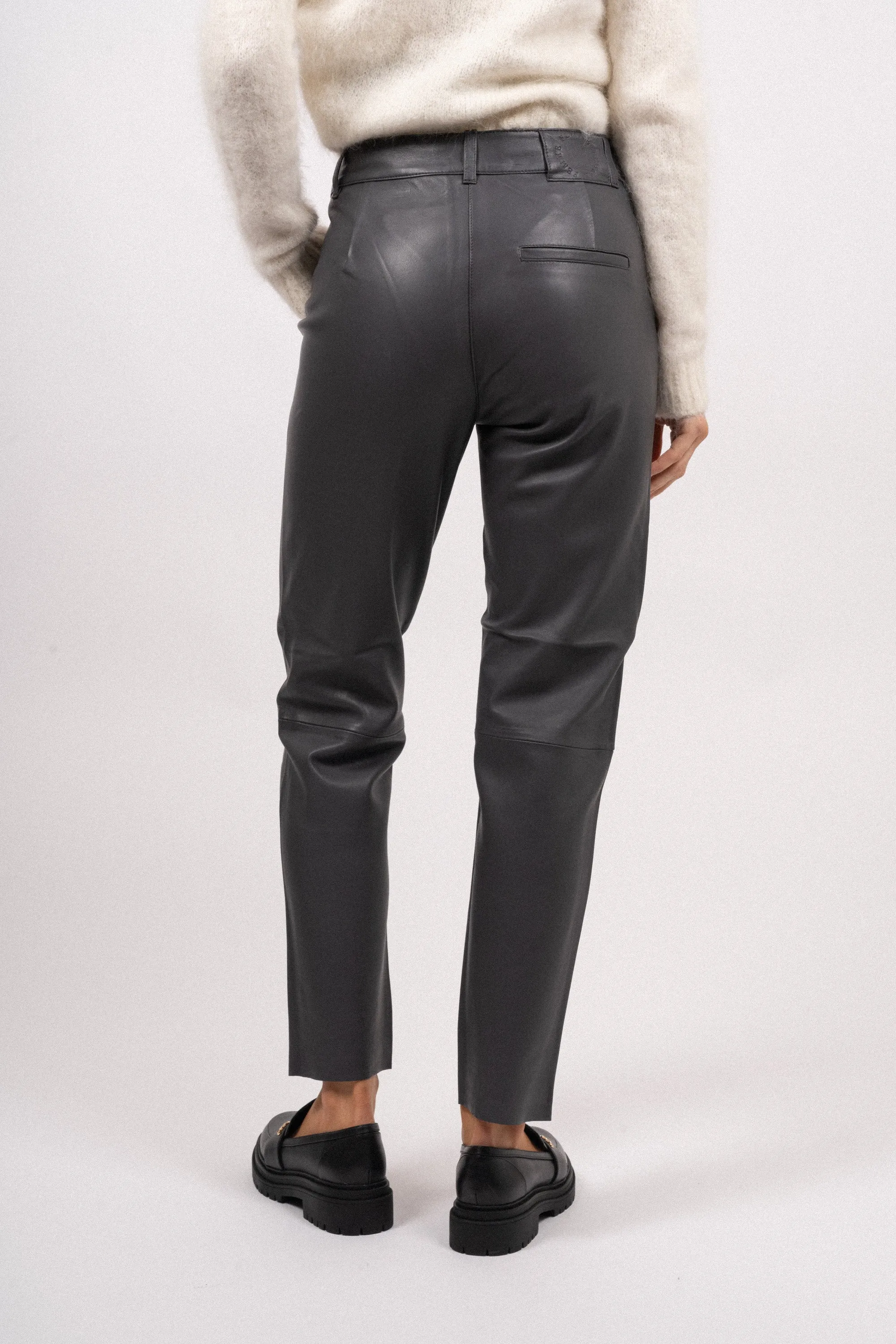 Marie MW Leather Pants - Magnet