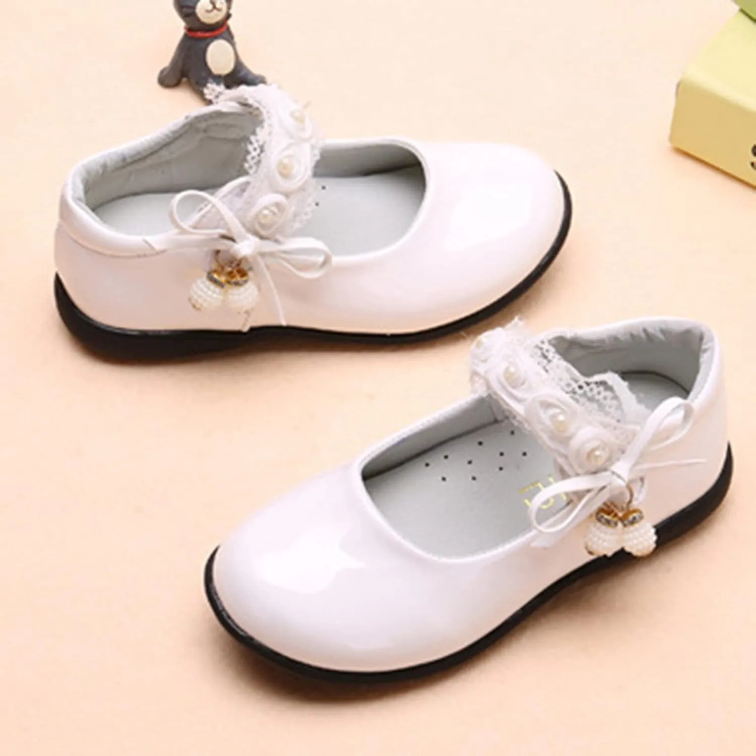 Mary Jane Shoes for Girls School Kids Uniform Flat Ballet Strap Dress Formal Slip-On Shoes Performance Shoes Youth