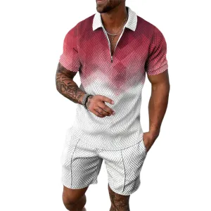 Men's Casual Short Sleeve Tracksuit