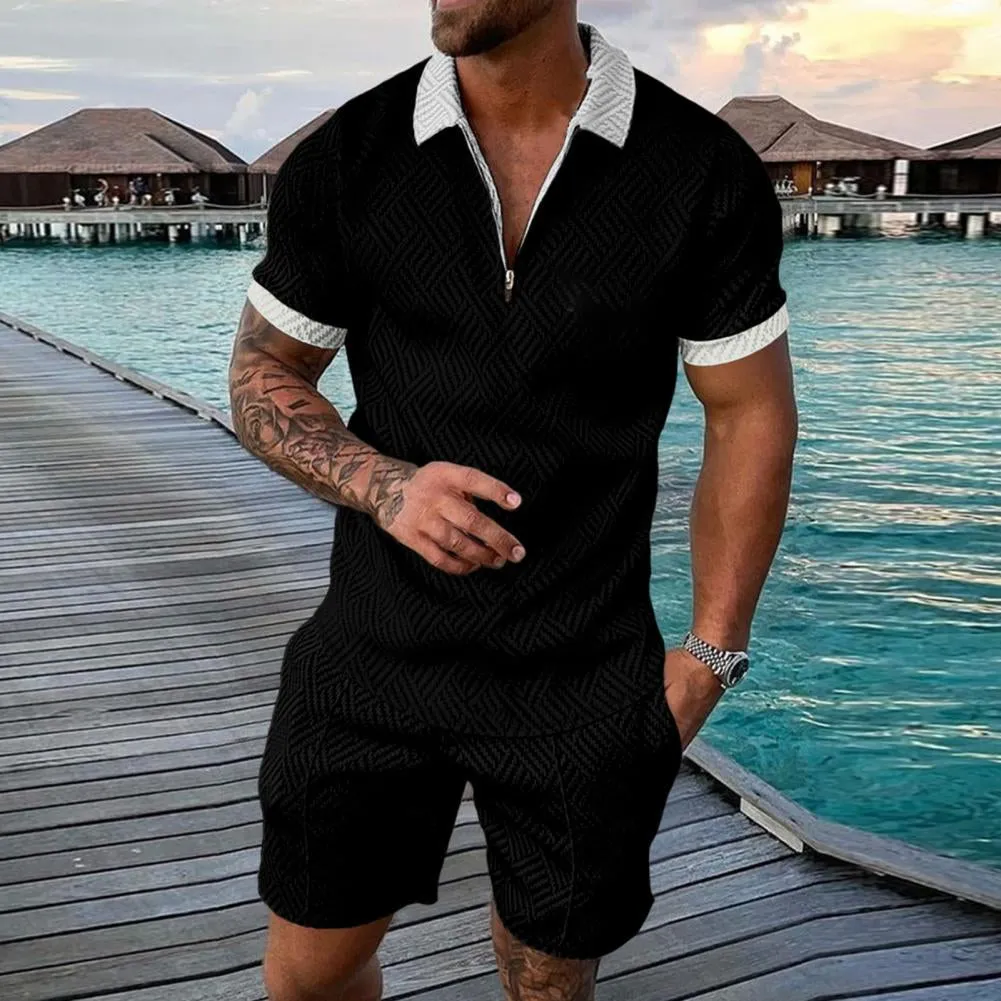 Men's Casual Short Sleeve Tracksuit