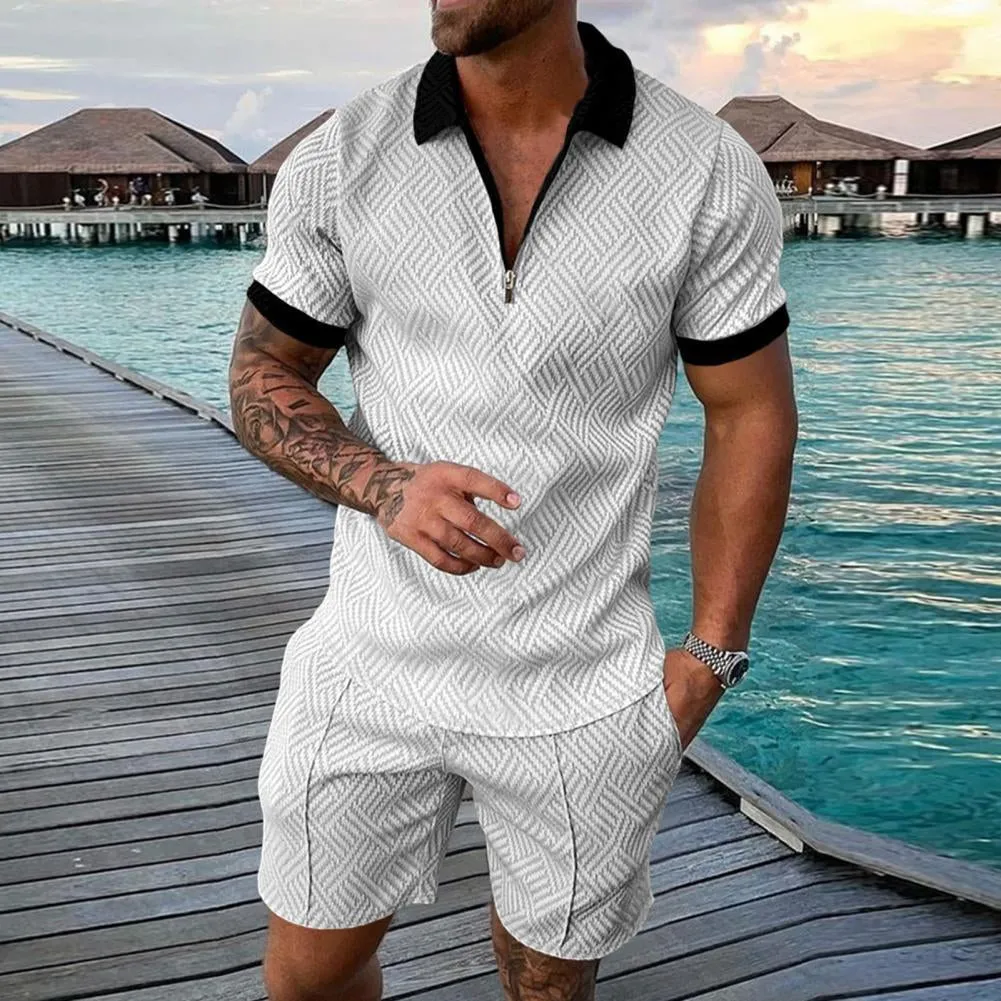 Men's Casual Short Sleeve Tracksuit