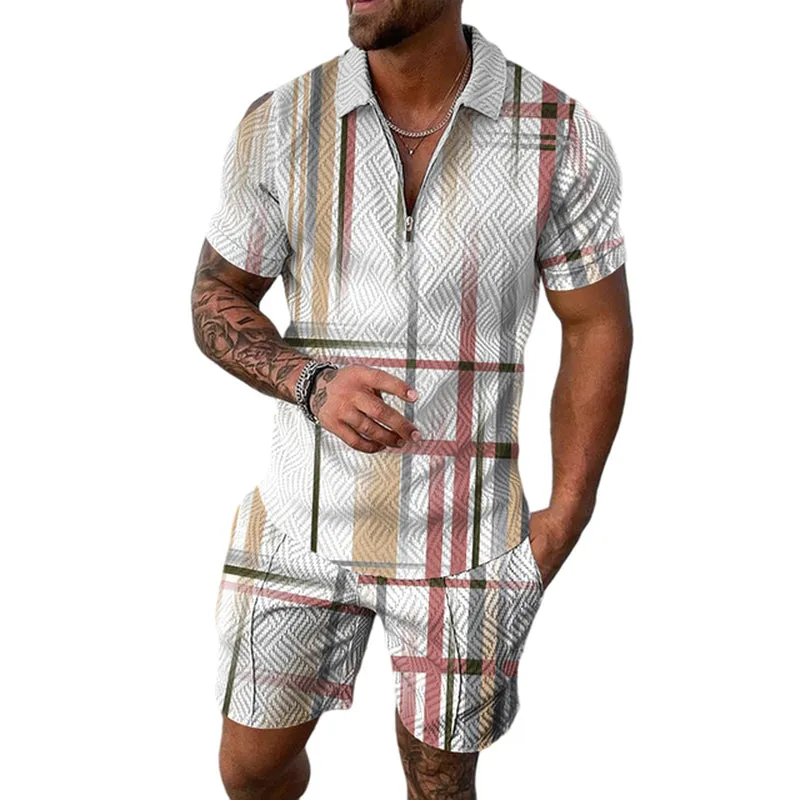 Men's Casual Short Sleeve Tracksuit