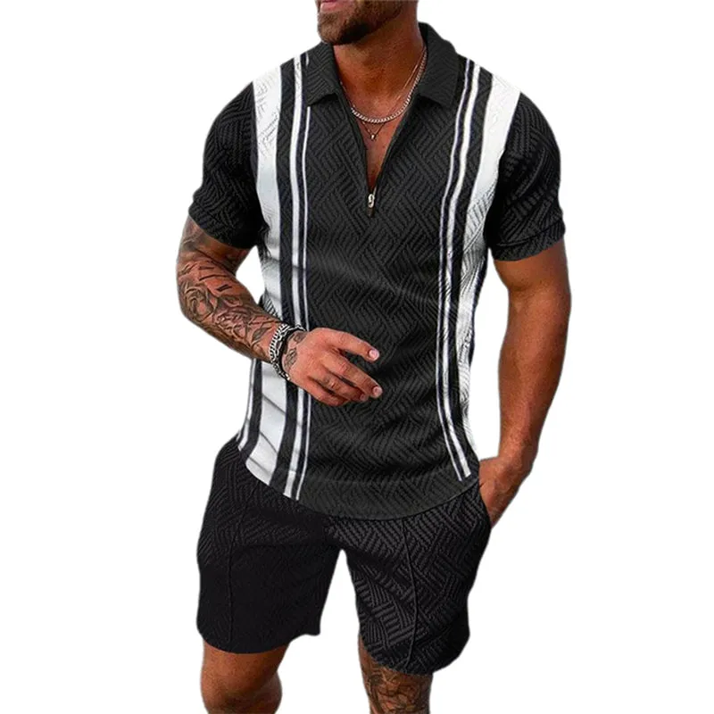 Men's Casual Short Sleeve Tracksuit