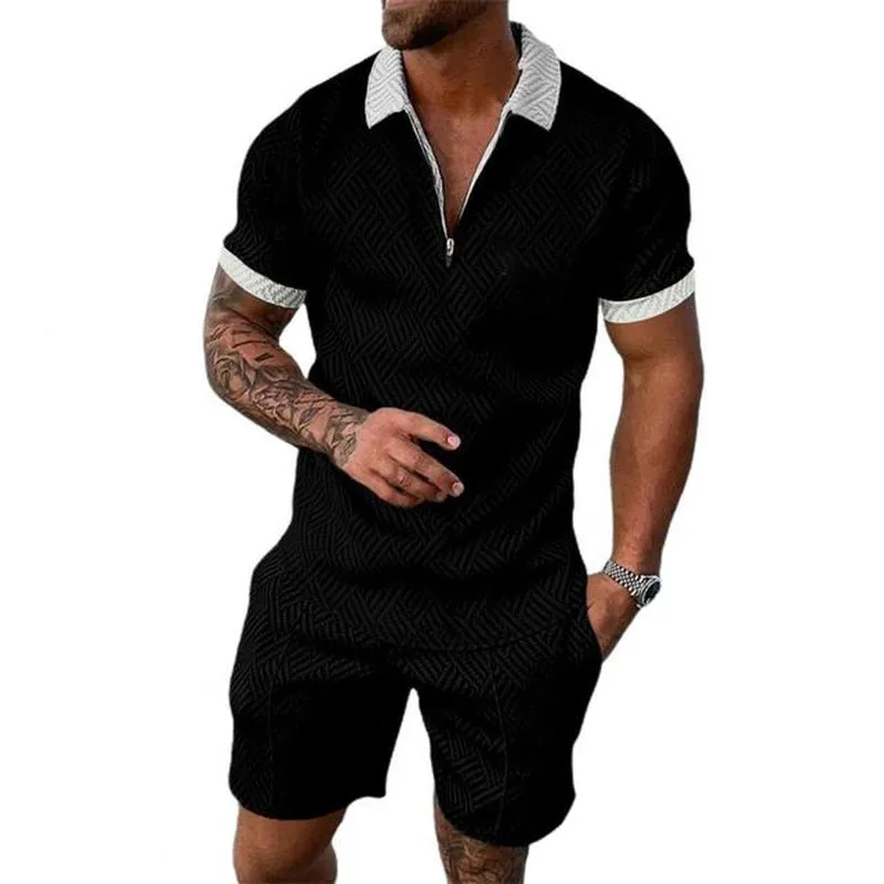 Men's Casual Short Sleeve Tracksuit
