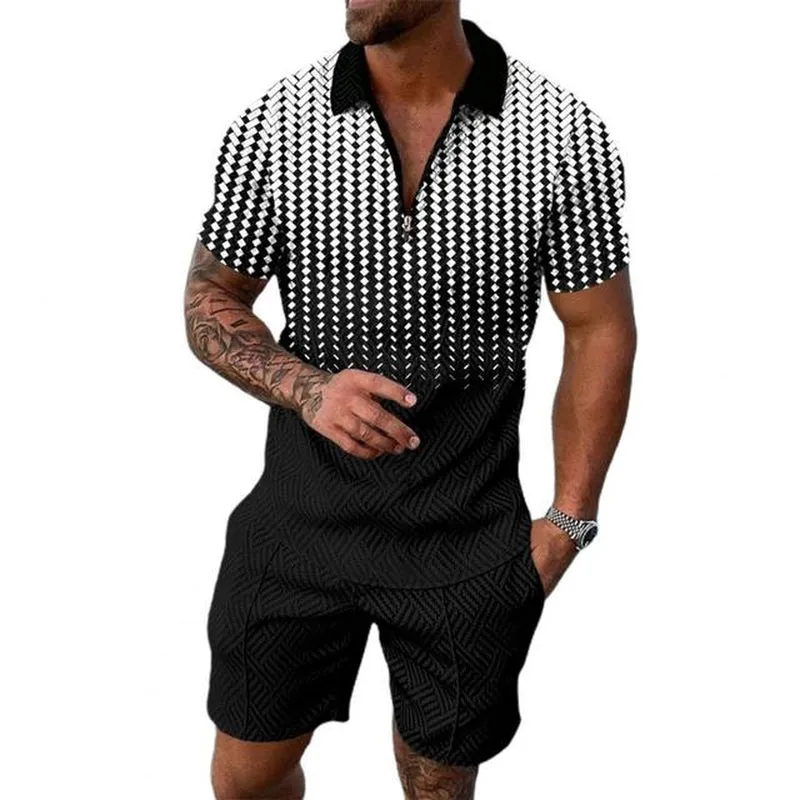 Men's Casual Short Sleeve Tracksuit