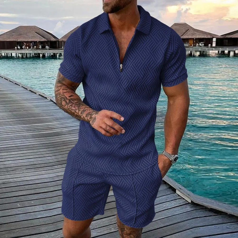 Men's Casual Short Sleeve Tracksuit
