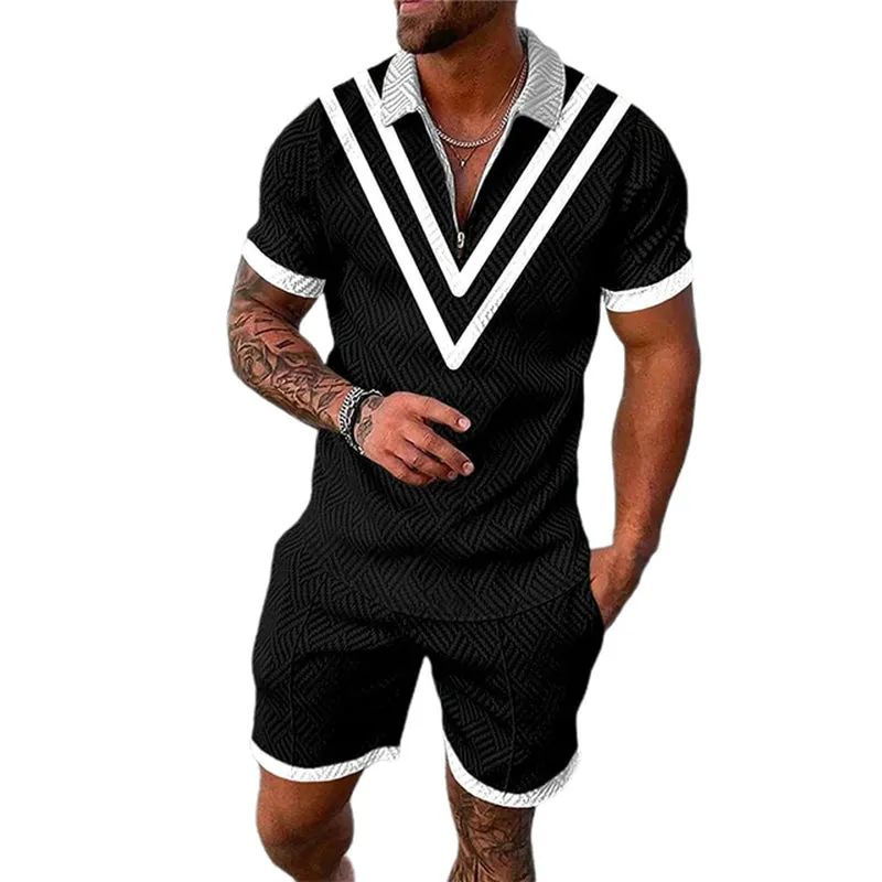 Men's Casual Short Sleeve Tracksuit