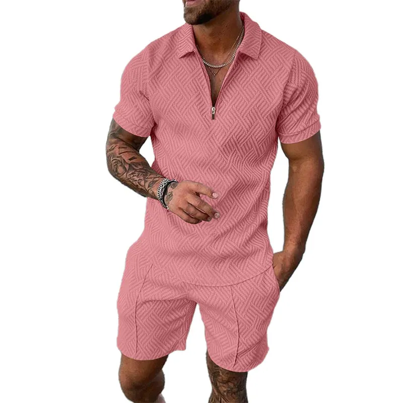 Men's Casual Short Sleeve Tracksuit