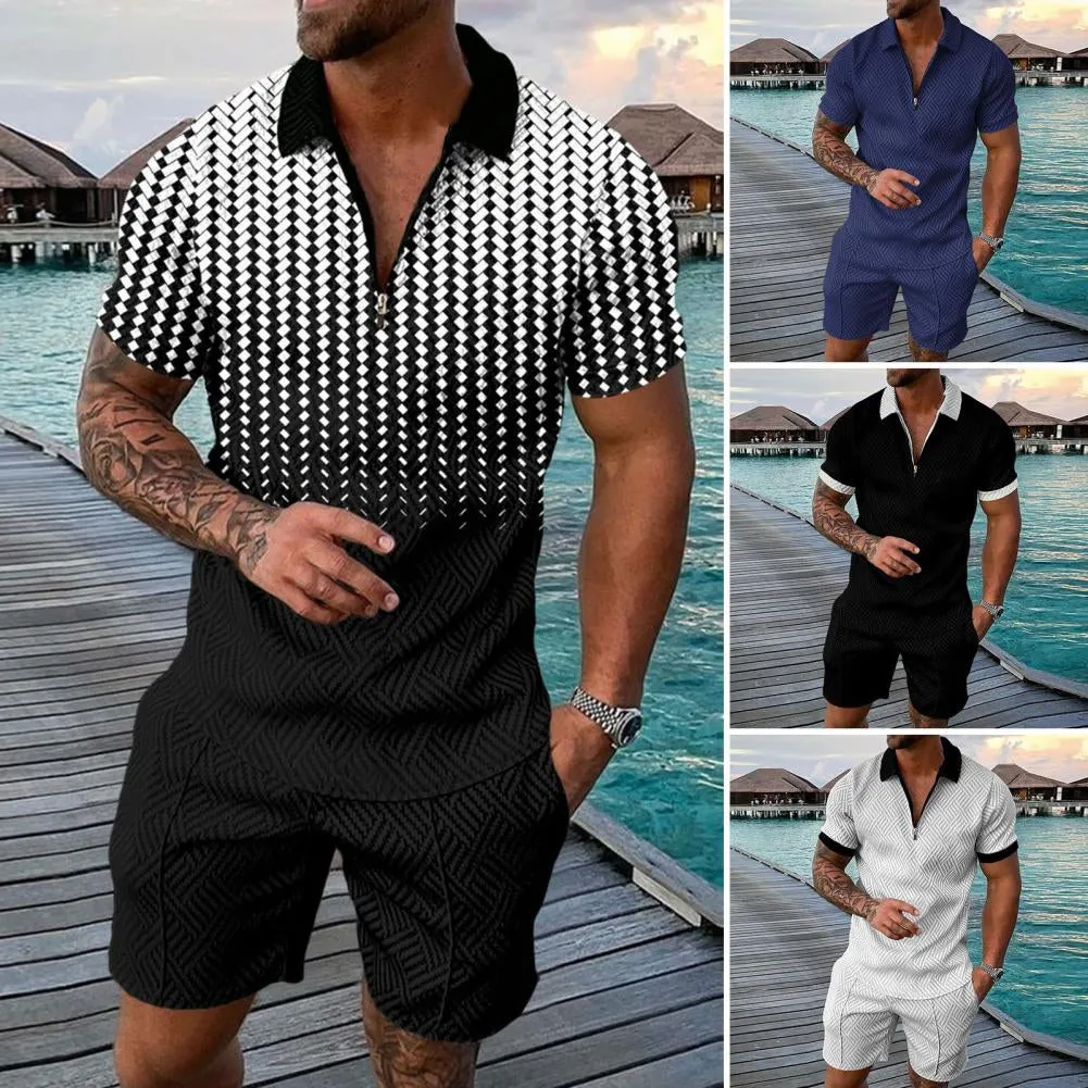 Men's Casual Short Sleeve Tracksuit