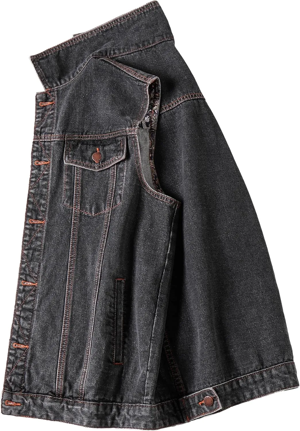 Men's Denim Vest Motorcycle Unlined Biker Plus Size Sleeveless Jean Vest Jacket