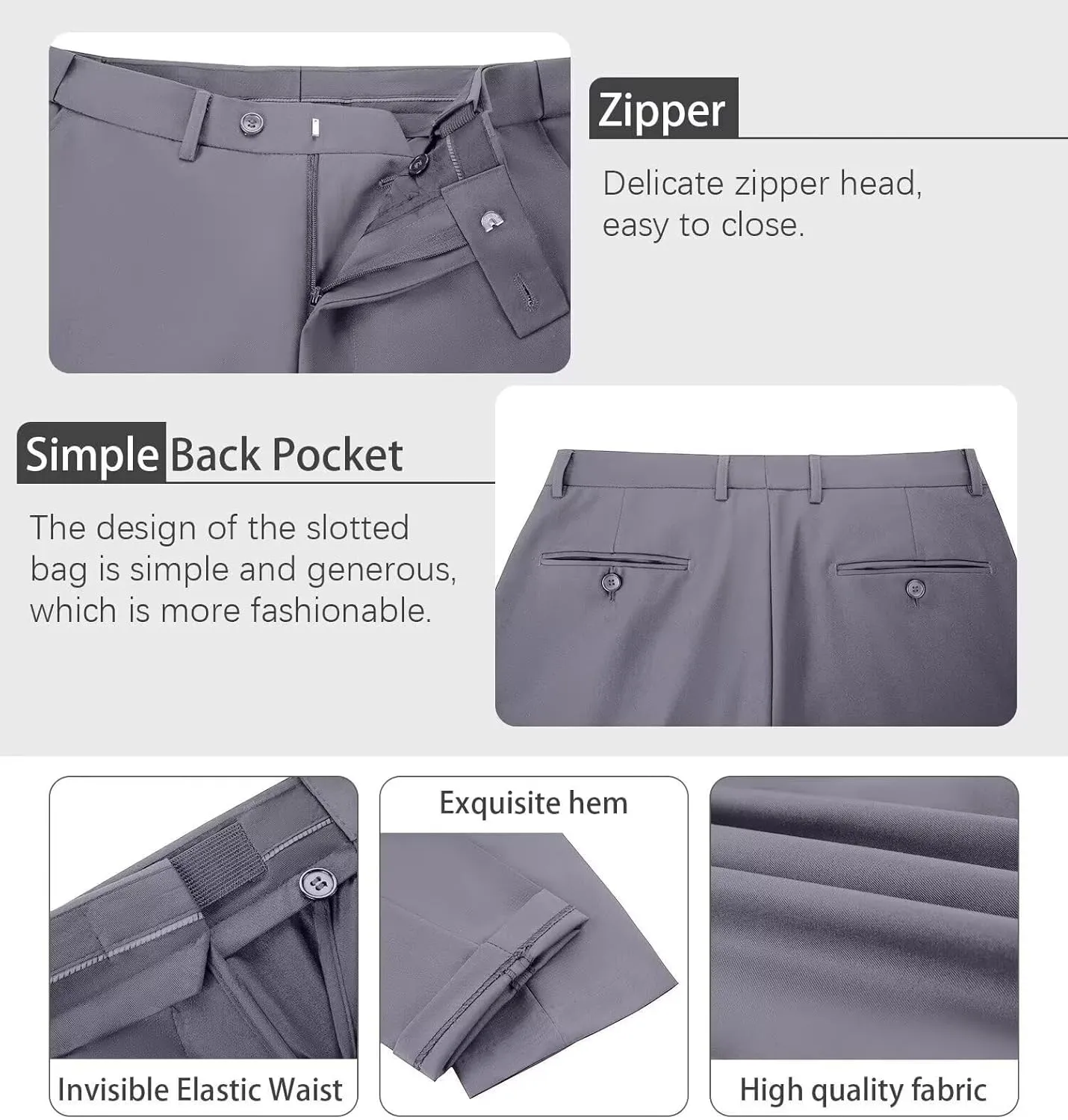 Mens Suits Vest Pant Set, Slim Fit 2 Pieces Casual Suit Waistcoat Wedding Groomsmen
