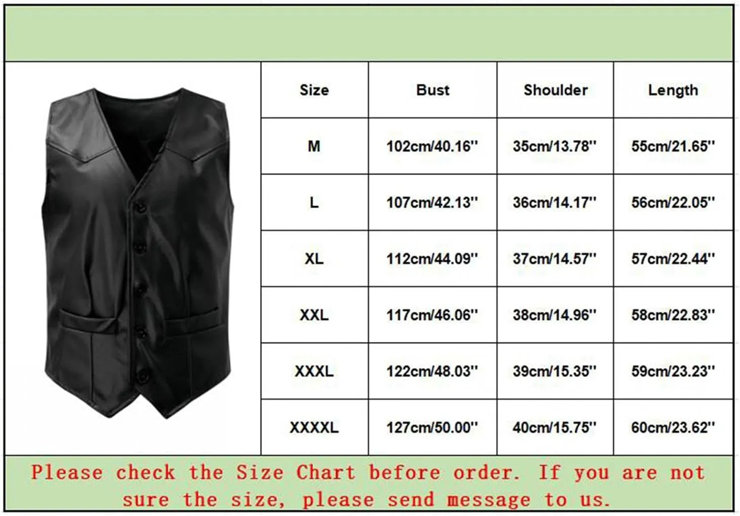 Men's V Neck Western Cowboy Vest Faux Leather Suit Vest Button Down Waistcoat Slim Fit Vintage Sleeveless Vest Jacket