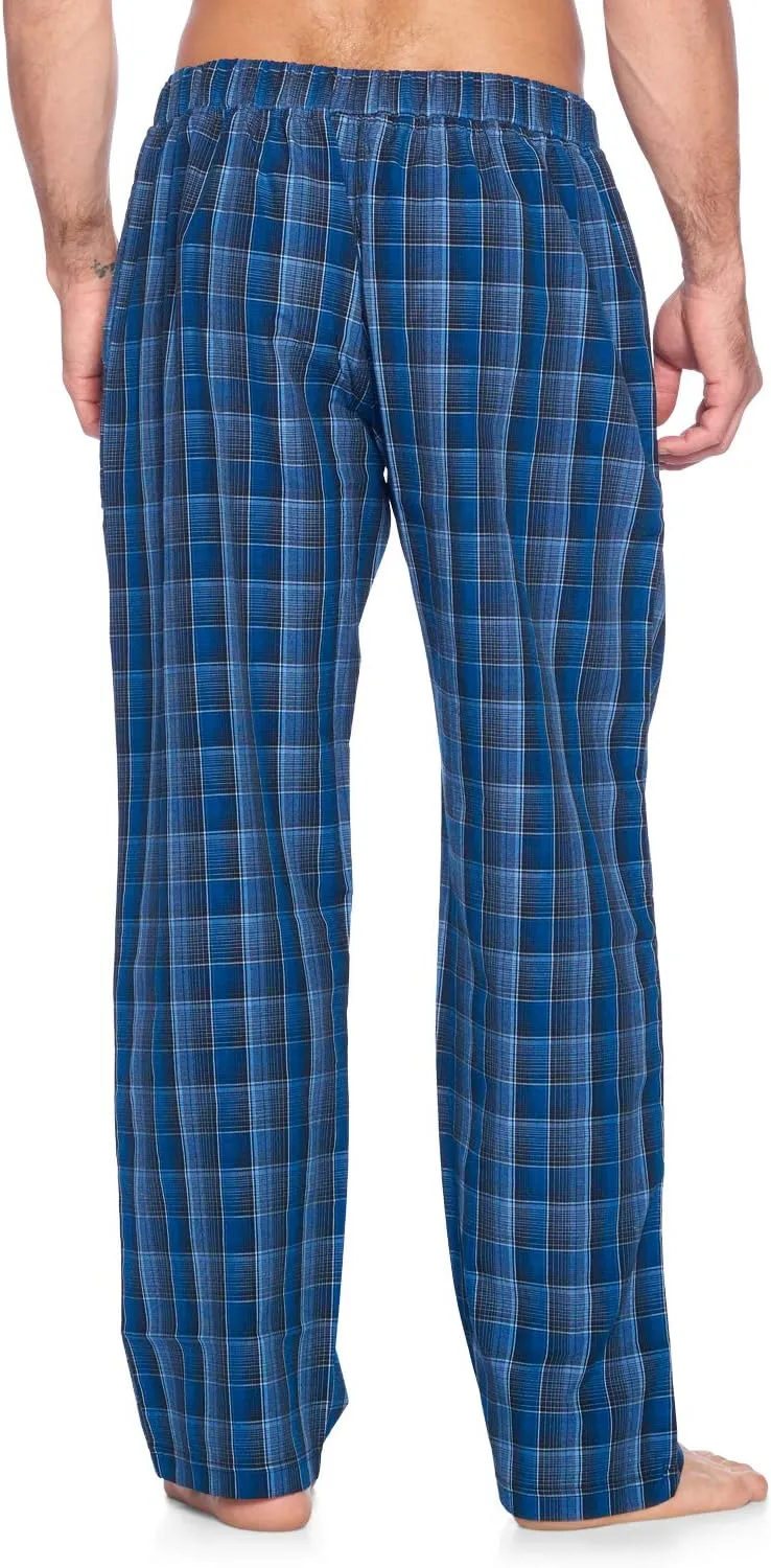 Mens Woven Plaid Sleep Pajama Pants Long PJ Sleepwear & Loungewear Bottoms