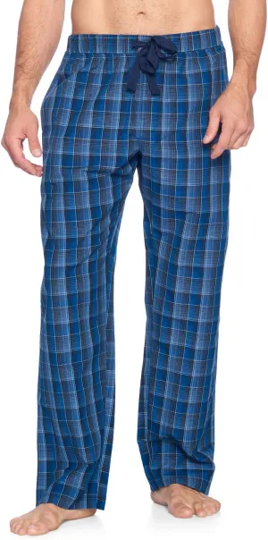 Mens Woven Plaid Sleep Pajama Pants Long PJ Sleepwear & Loungewear Bottoms