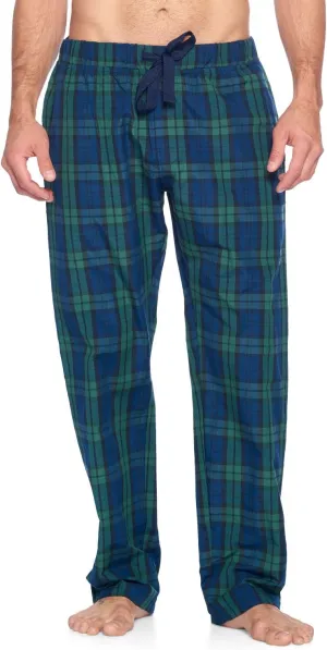 Mens Woven Plaid Sleep Pajama Pants Long PJ Sleepwear & Loungewear Bottoms