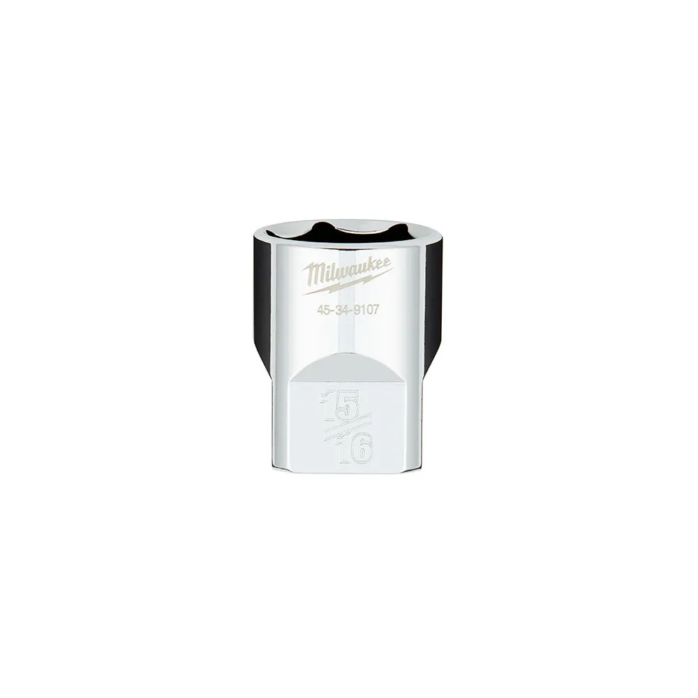 Milwaukee 45-34-9107 - 1/2 in. Drive 15/16 in. SAE 6-Point Socket with FOUR FLAT™ Sides