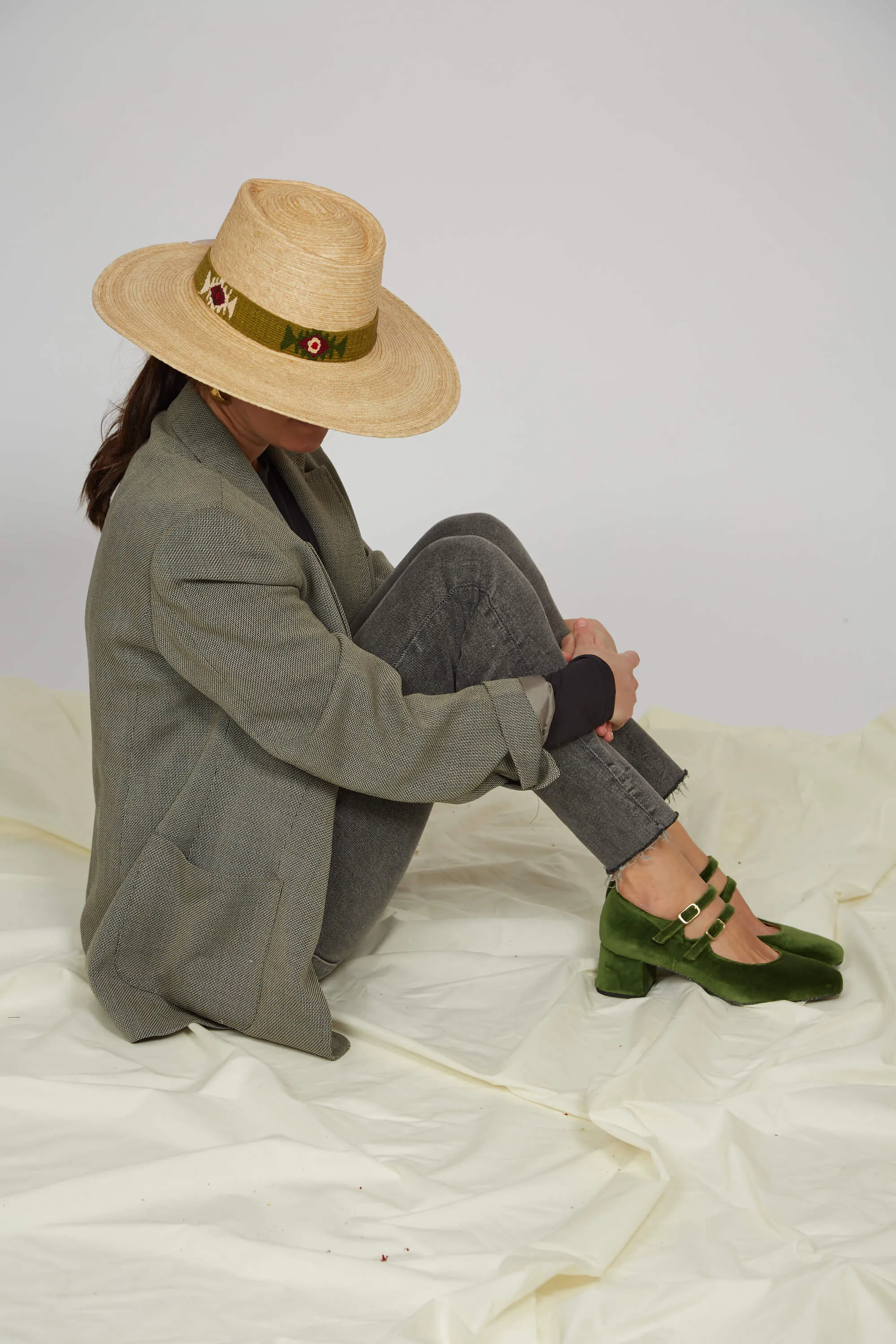 Montmartre Eco Suede Vegan Sandals | Green