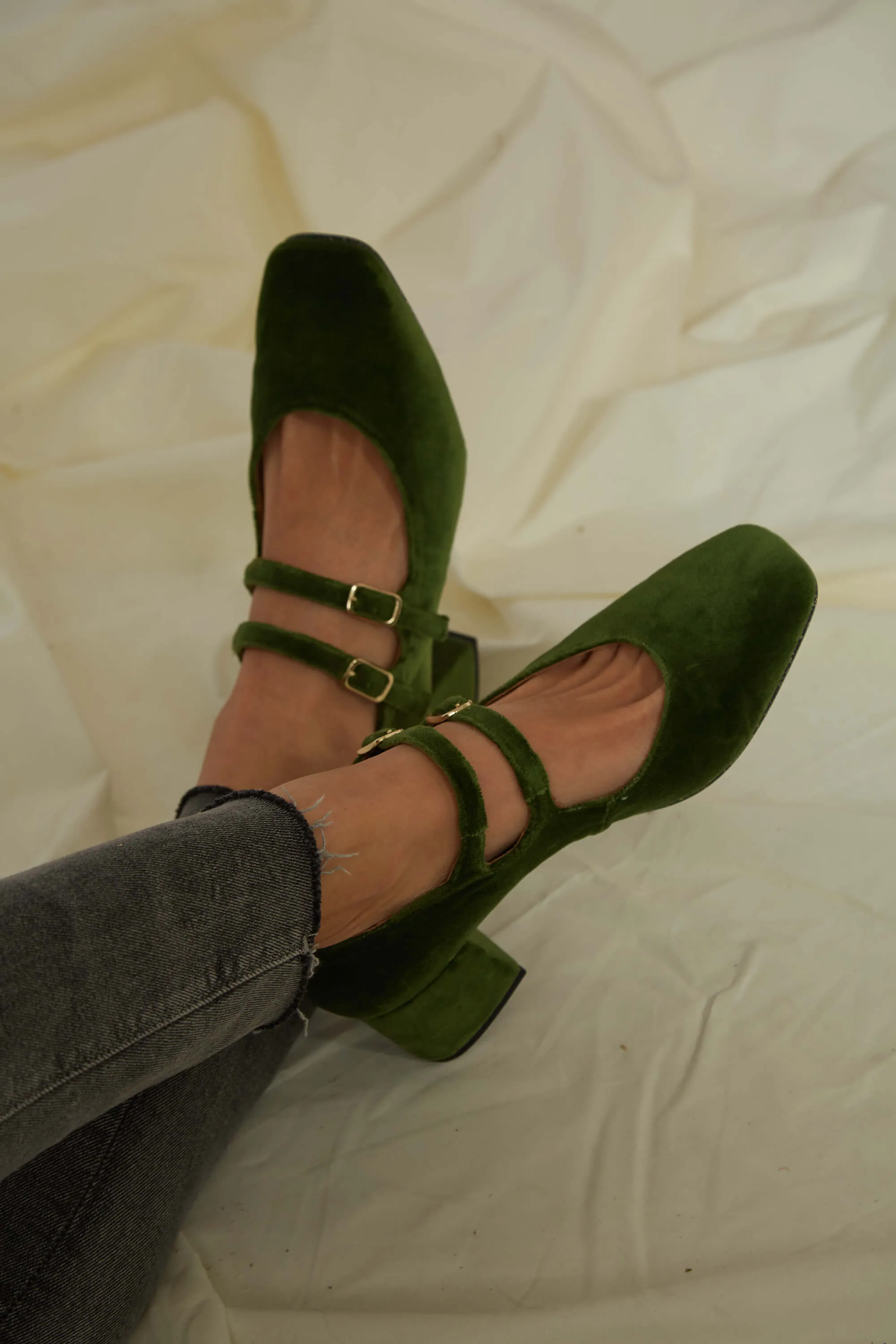 Montmartre Eco Suede Vegan Sandals | Green
