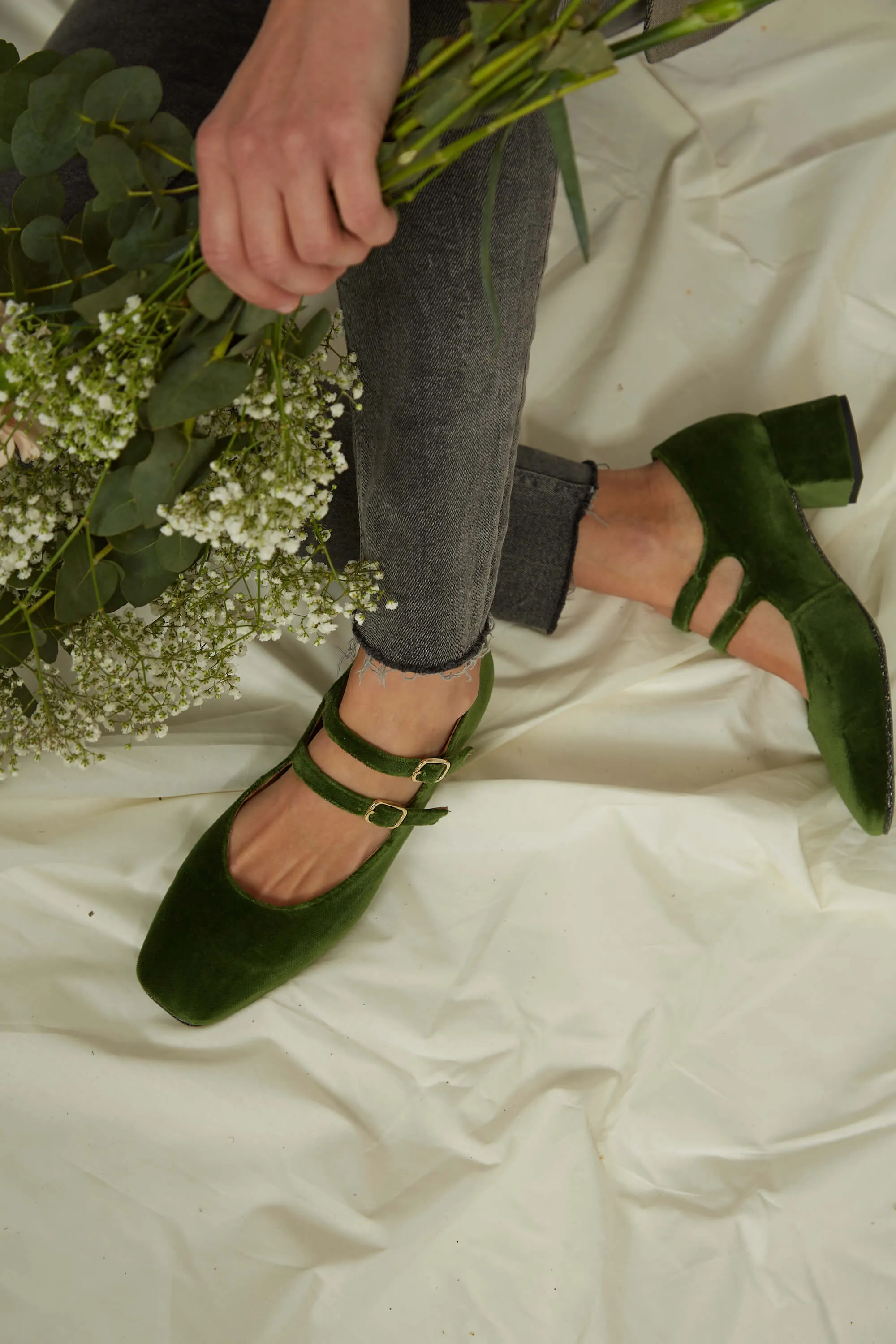 Montmartre Eco Suede Vegan Sandals | Green