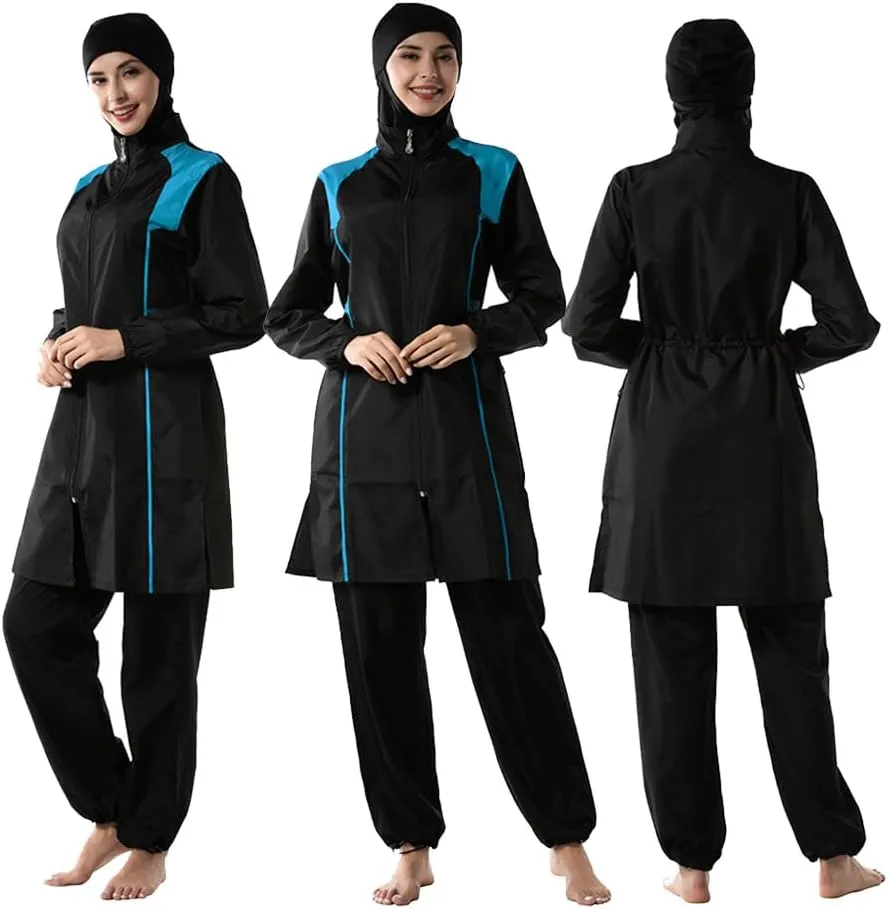 Muslim Swimwear for Women Modest Muslim Swimsuits for Women Girls Full Cover Islamic Hijab Sportswear Suit